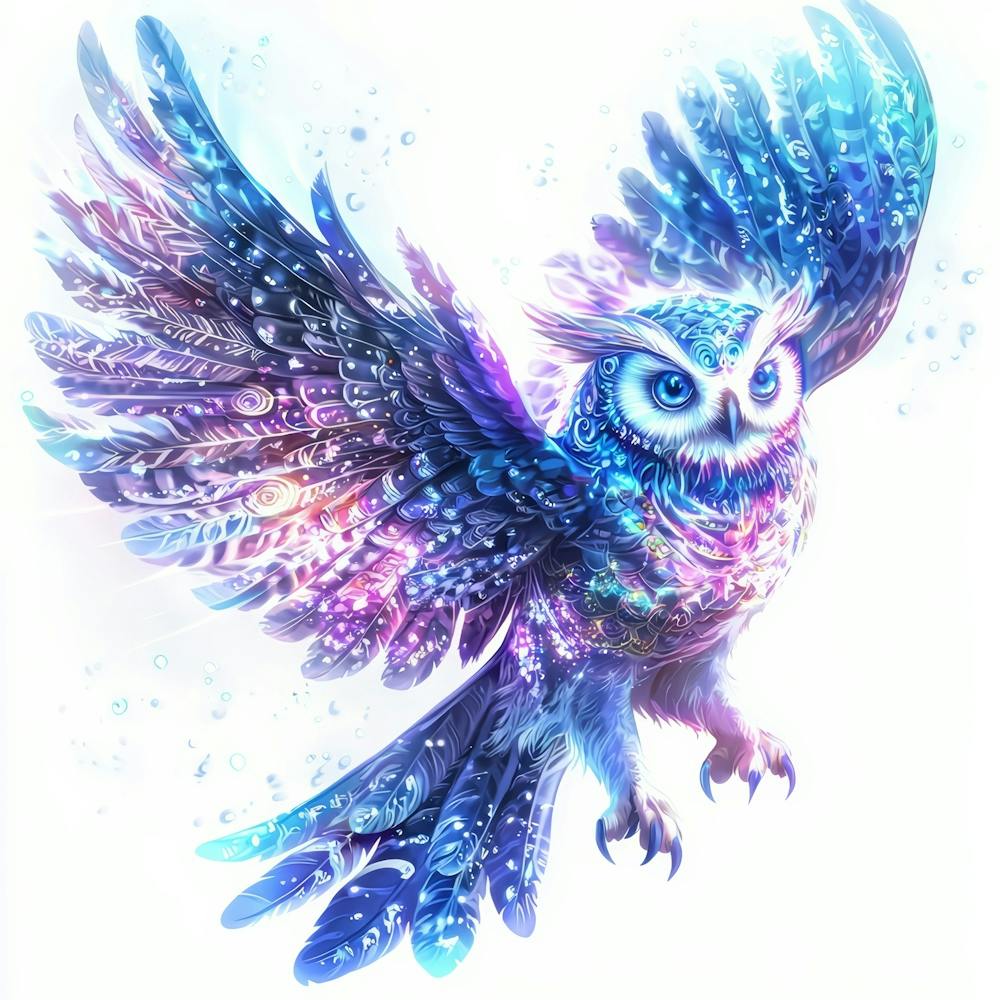Owl art print 1