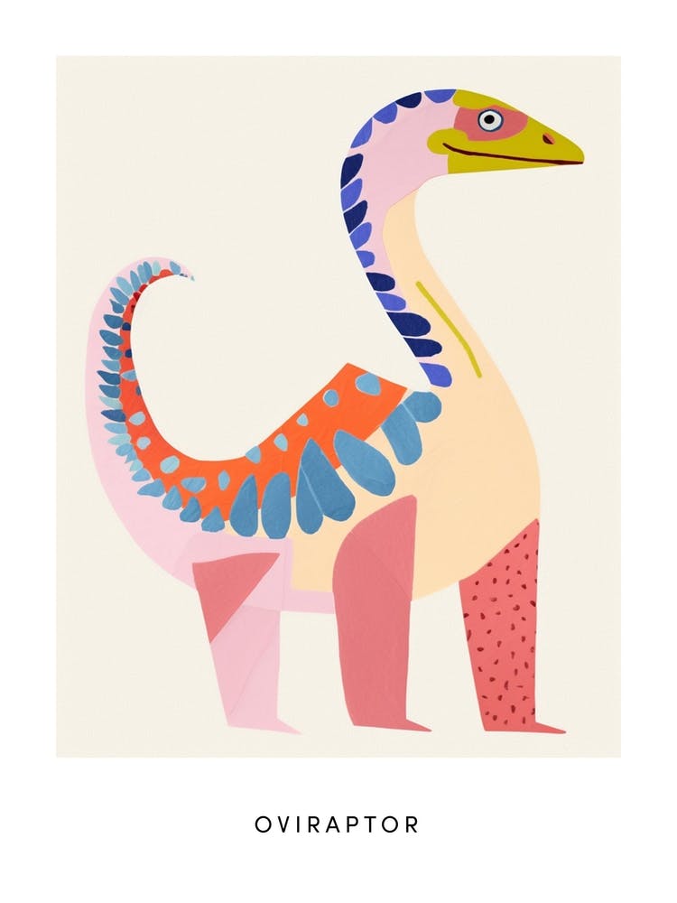 Nursery Dinosaur Art Oviraptor 2 Poster