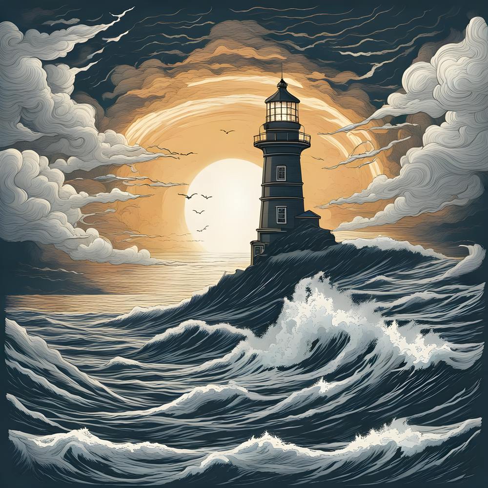 Lighthouse In The Sea