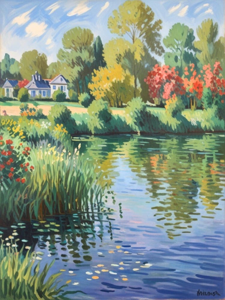 Pond By The House