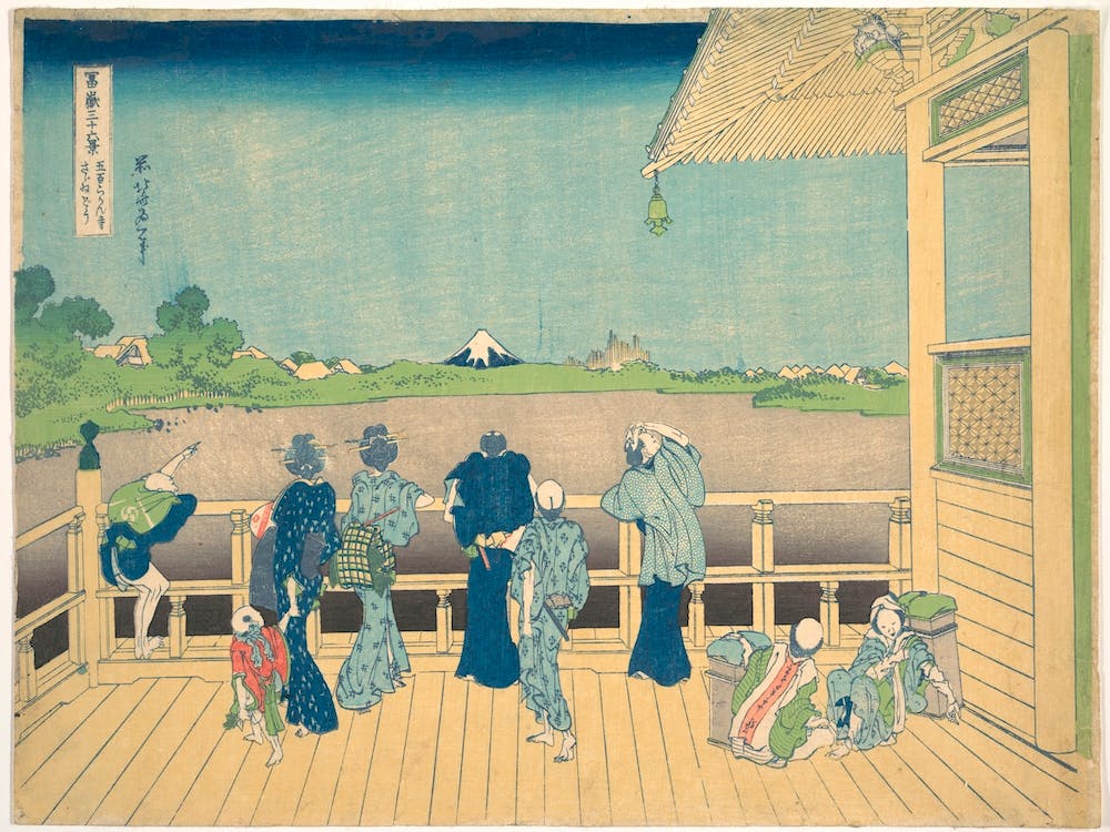 Sazai Hall At The Temples Of The Five Hundred Arhats, Katsushika Hokusai
