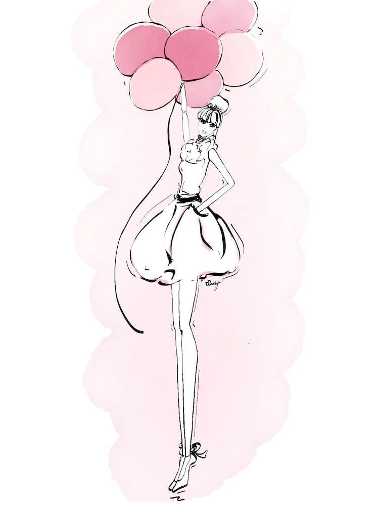 Ballerina And Balloons