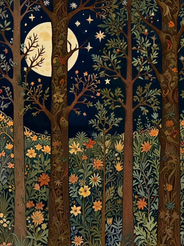 William Morris Moonlight In The Forest 87