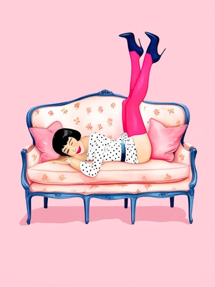 Fille sur un Canapé 1