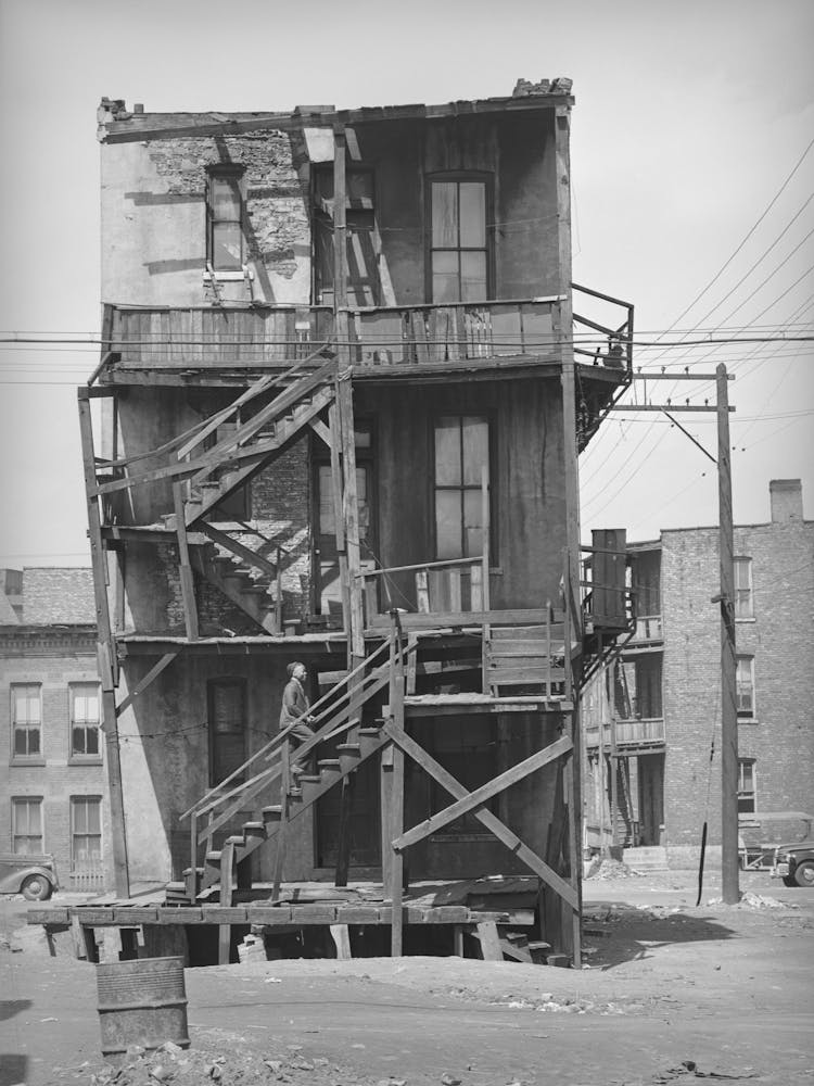 Untitled Photo, Possibly Related To Back Of Multi Family Dwellings Rented To African Americans