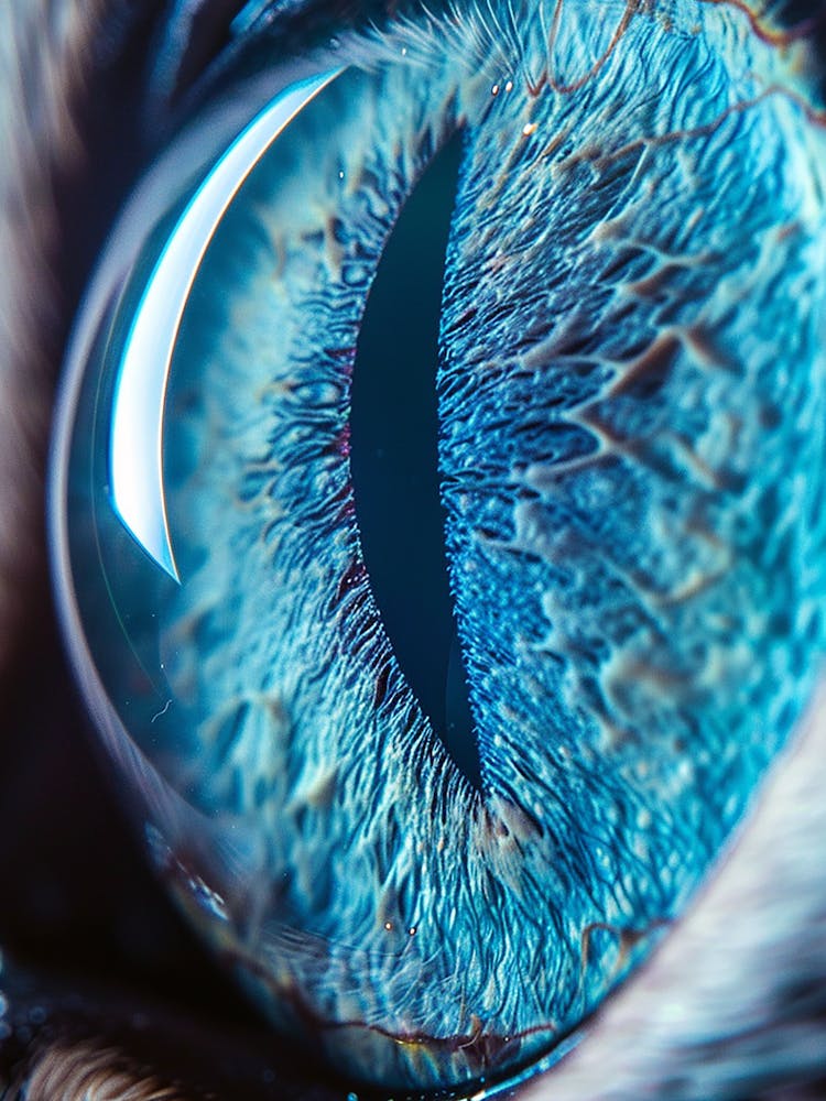 Blue Eye Of A Cat - Macro digital photo,  city wall art, colorful wall art, home decor, minimal art, modern wall art, wall art, wall decoration, wall print colourful wall art, decor wall art, digital art, digital art download, interior wall art, downloada