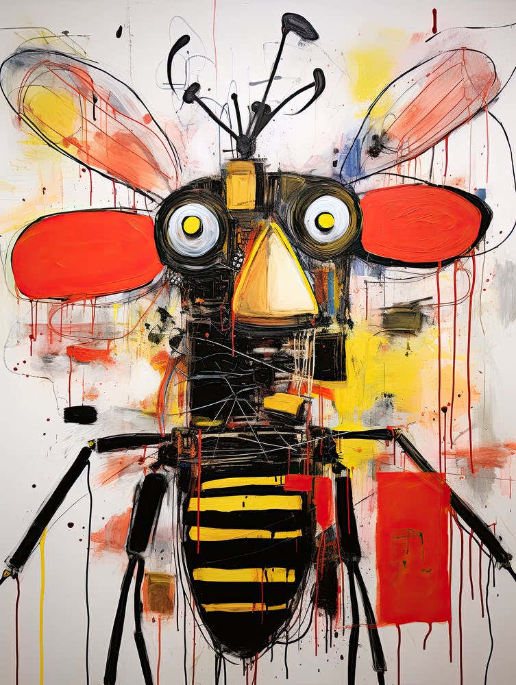 Neo-Hive Harmony: Bee Robot's Dance