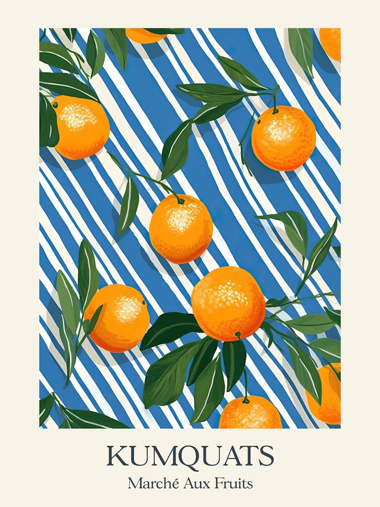 Obstmarkt Kumquats Sommerillustration 4