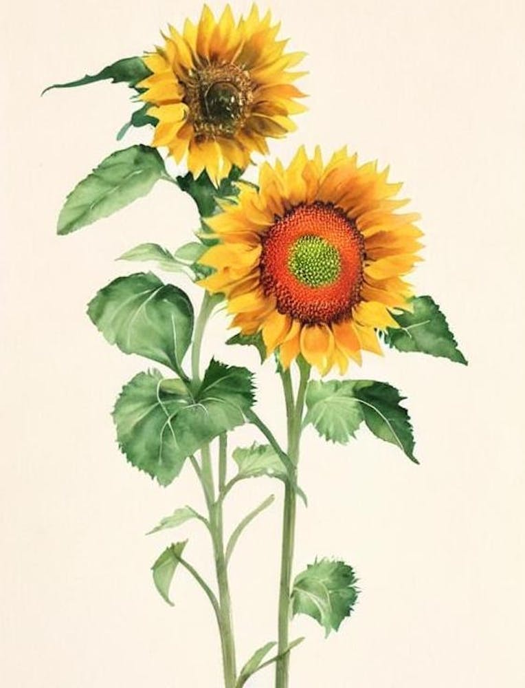 Sonnenblume 1 Vintage Blumen