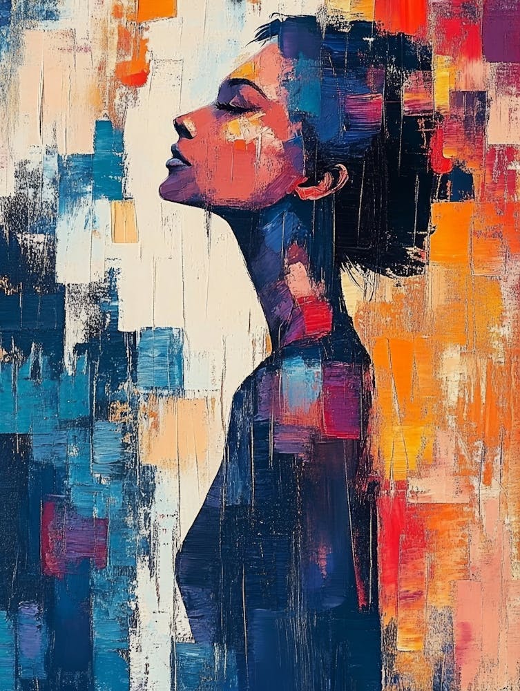 Abstract Colorful Of Woman 1