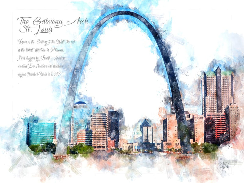 Gateway Arch, Watercolor