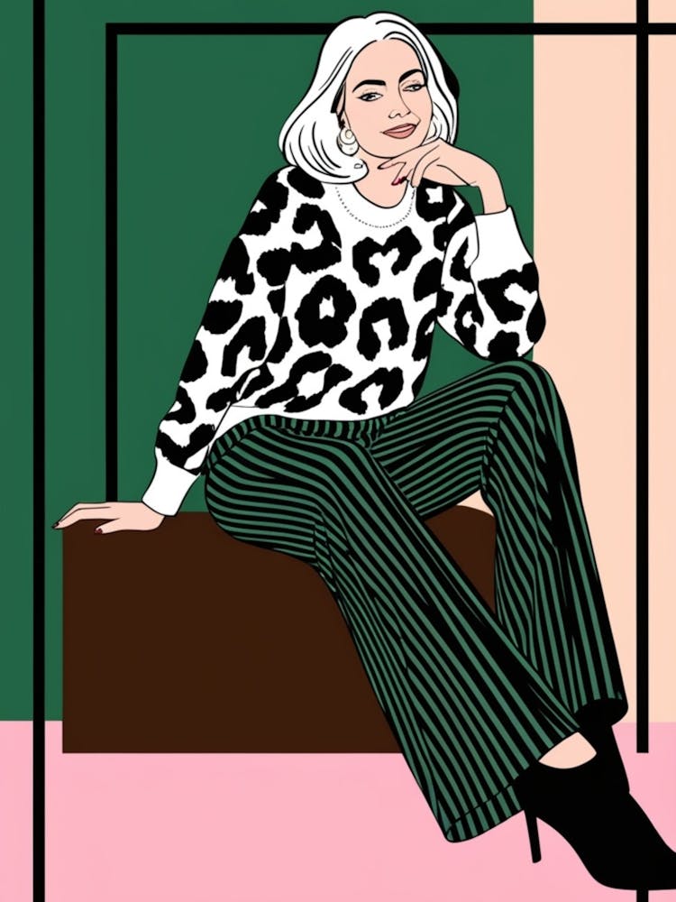 Woman In Leopard Sweater