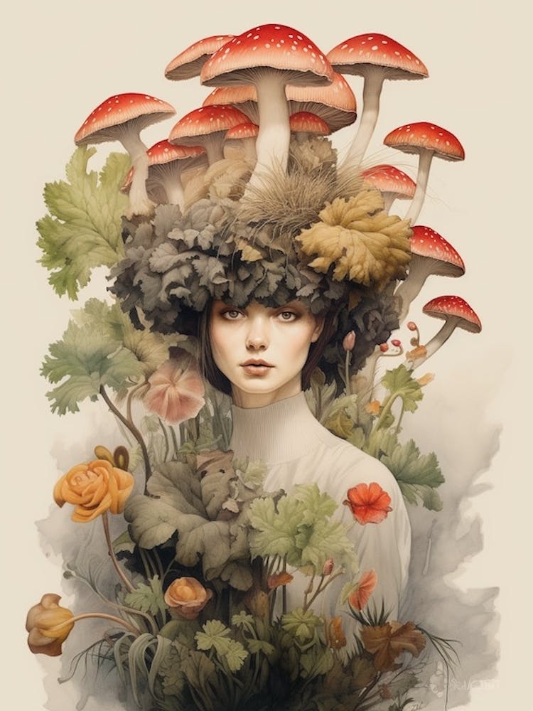 Mushroom Surreal Portrait 9