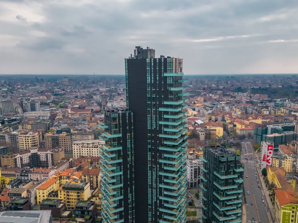 Stampa Italia, Skyscrapers aerial view