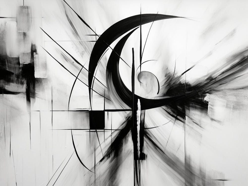 Transformation Abstract Black And White 9