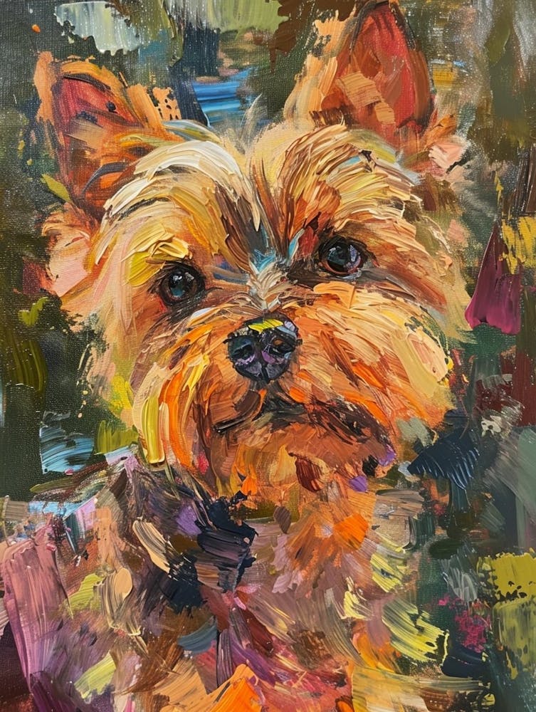 Yorkshire Terrier Acrylic Painting 7