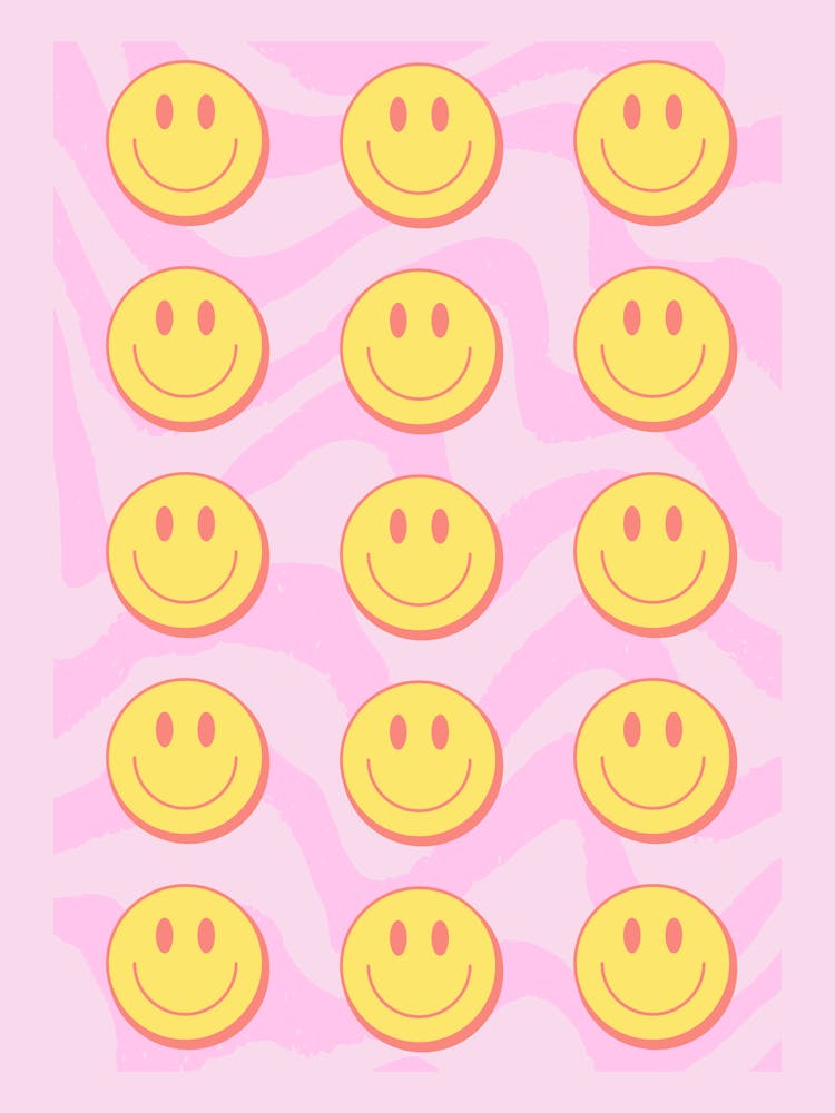 Smiley Faces Print