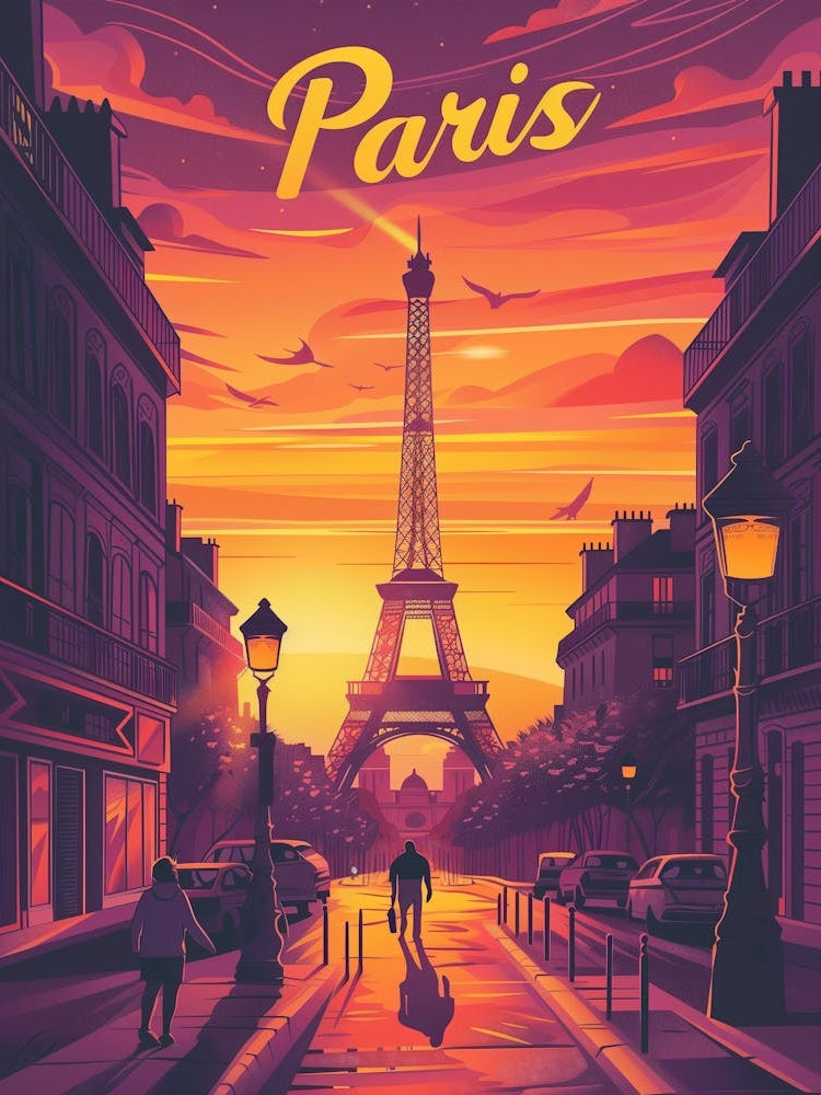 Paris At Sunset