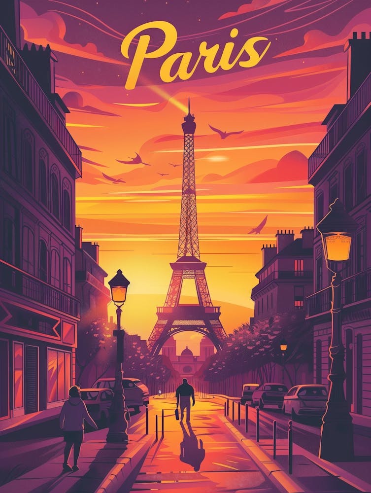 Paris At Sunset