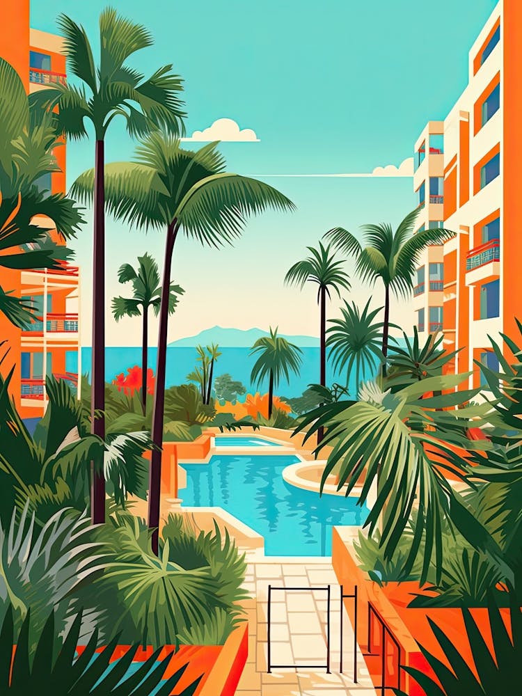 Cancun, Mexico, Graphic Illustration 4