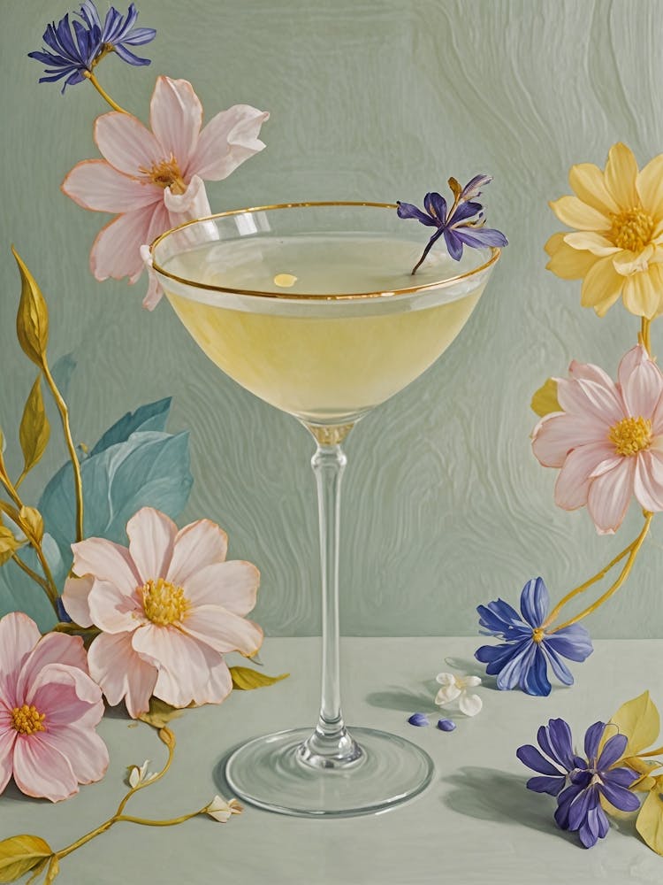 Cocktail With Flowers