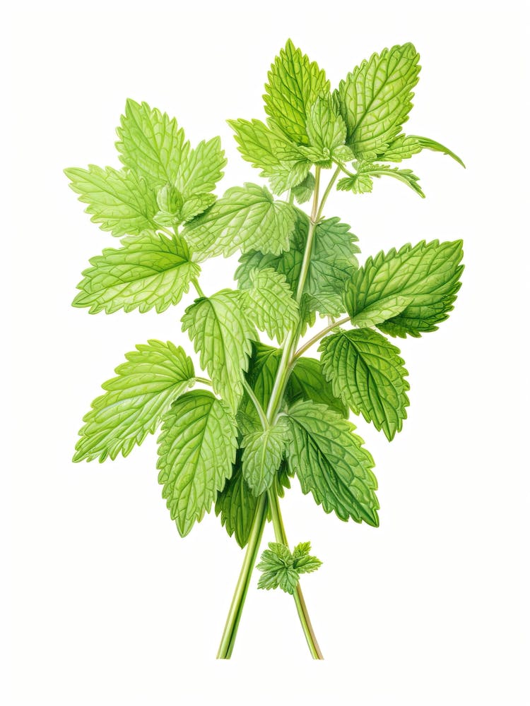 Lemon Balm Vintage Botanical Herbs 3