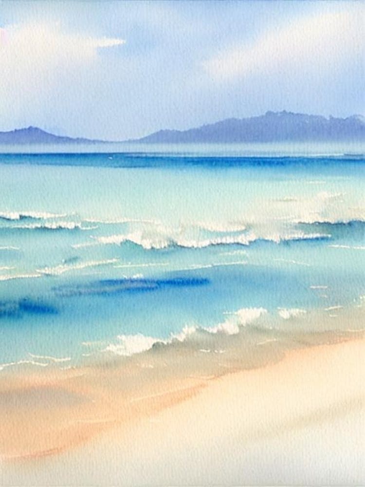 Pasir Panjang Beach, Redang Island, Malaysia Watercolour