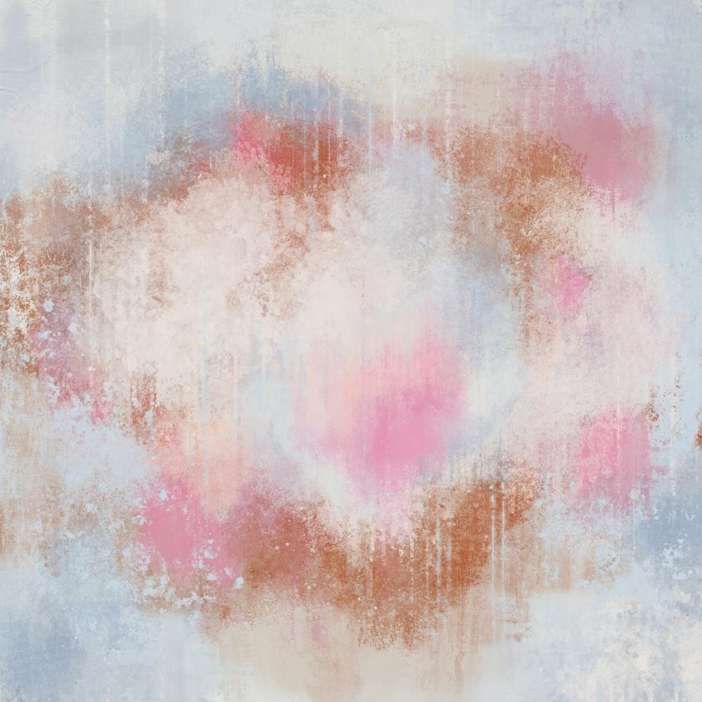 Abstract Painting Pink Blue Living Room