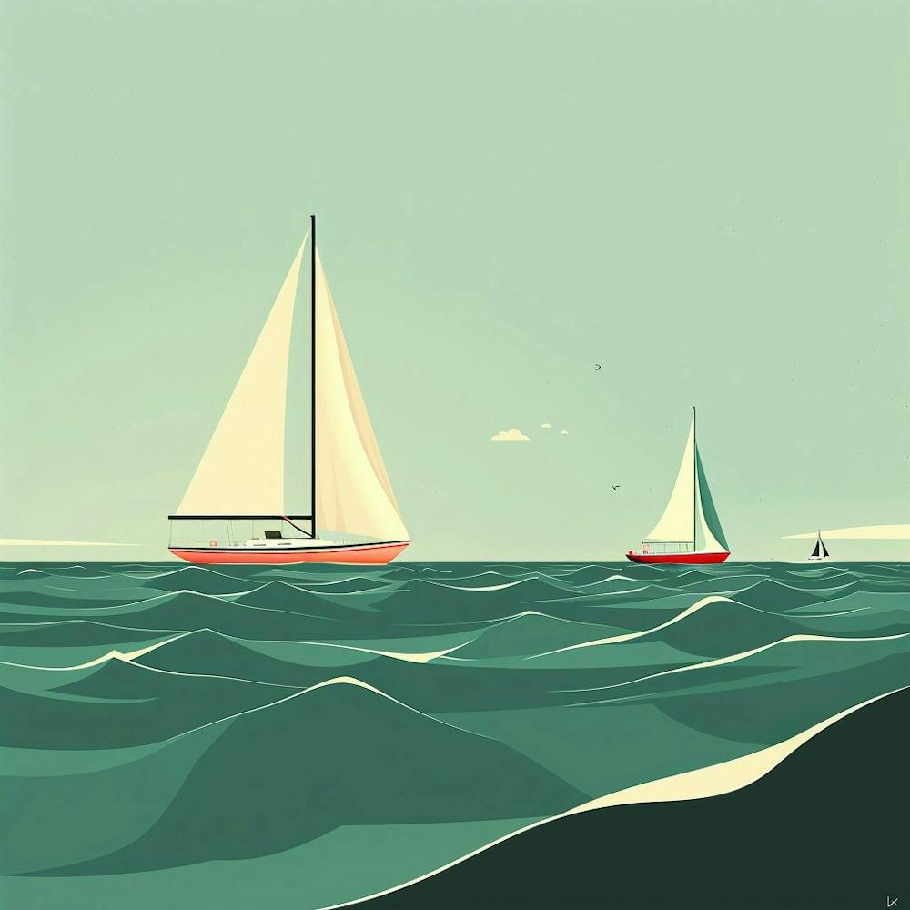 Sailboats In The Ocean