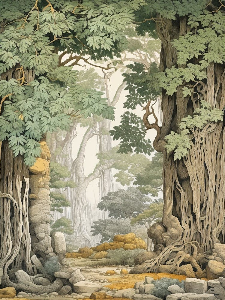 Vintage Jungle Botanical Illustration Ylang Ylang Tree 4