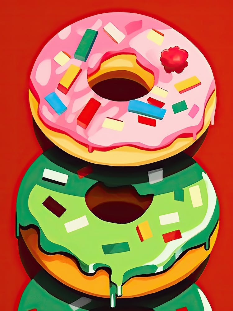 Lustige Donuts Illustration 1