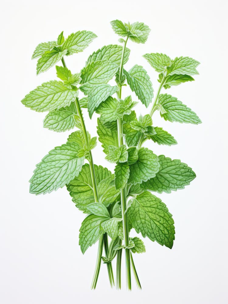 Lemon Balm Vintage Botanical Herbs 2