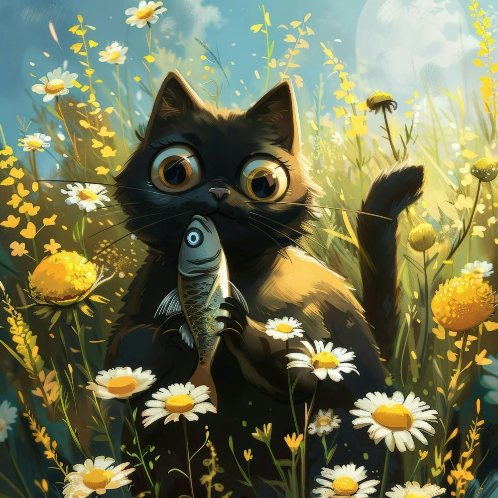 Cat In The Meadow 6