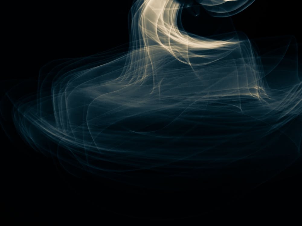 Glowing abstract curved blue and yellow lines 14