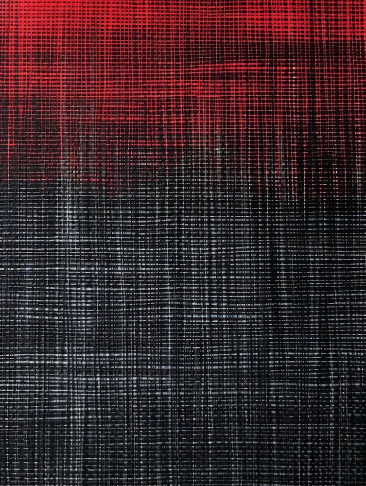 Abstract Painting, Red And Black