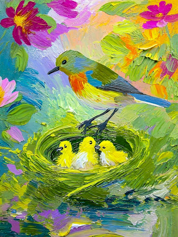 Bird With Chicks