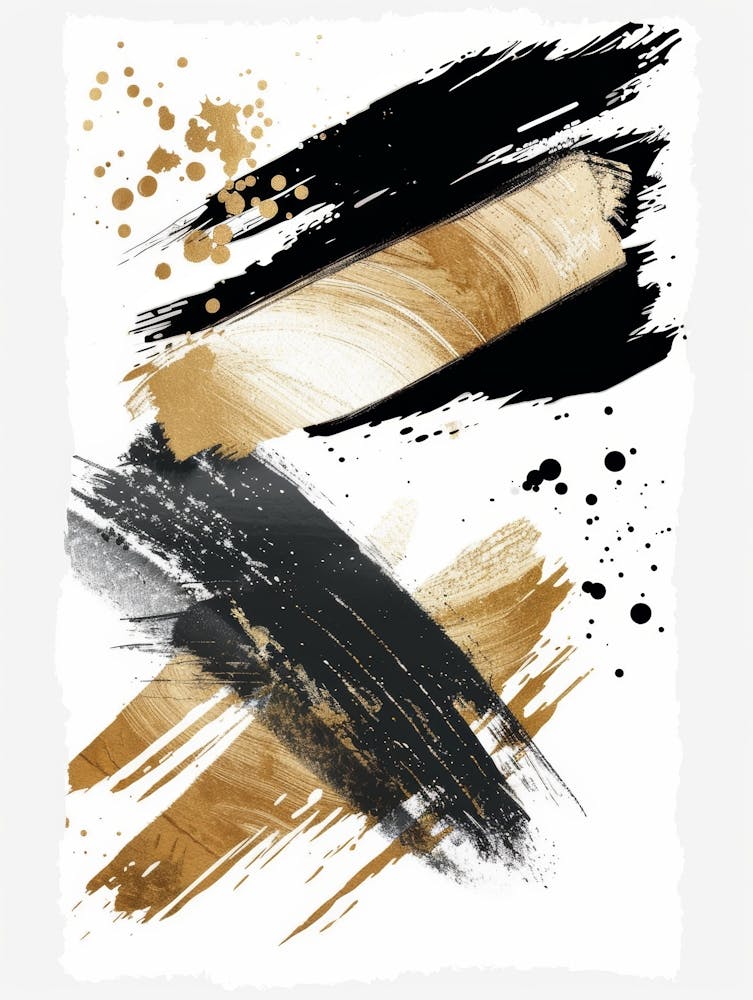 Gold And Black Brush Strokes 10