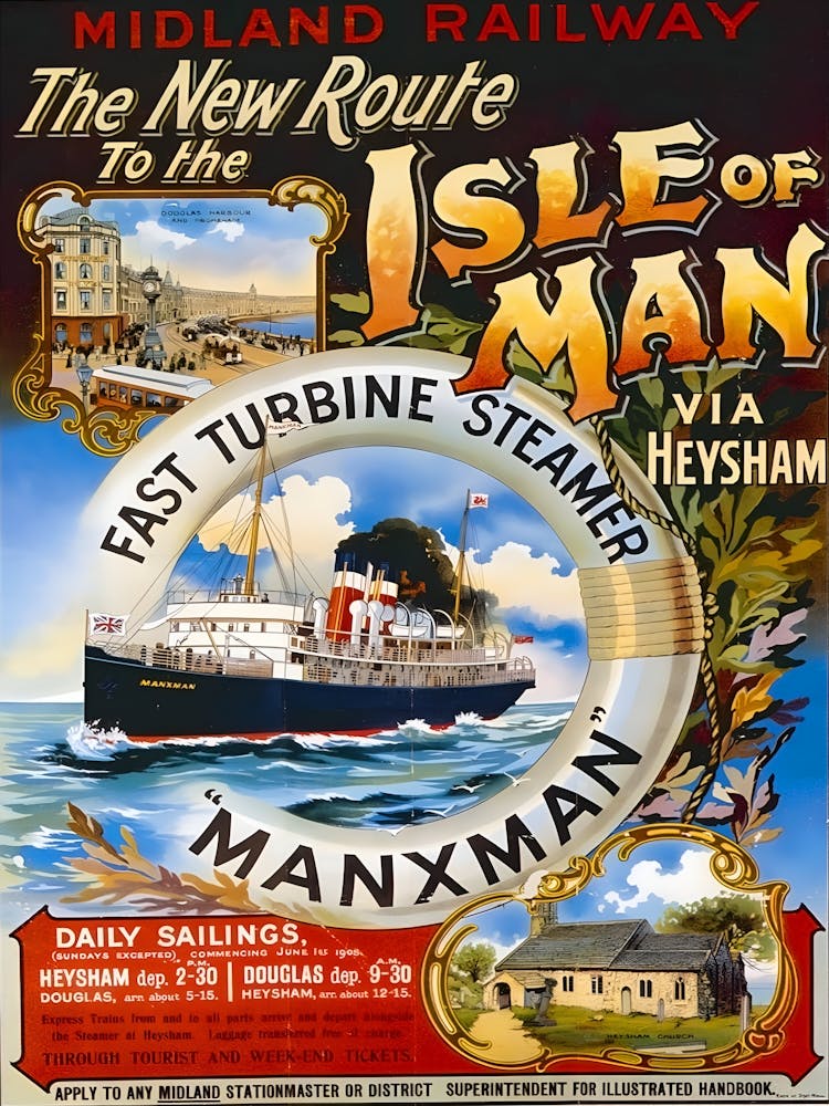 Vintage Steamship Advertisement