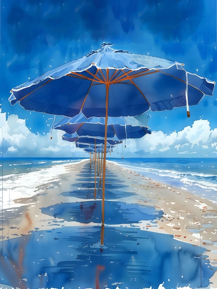 Umbrellas On The Beach 3