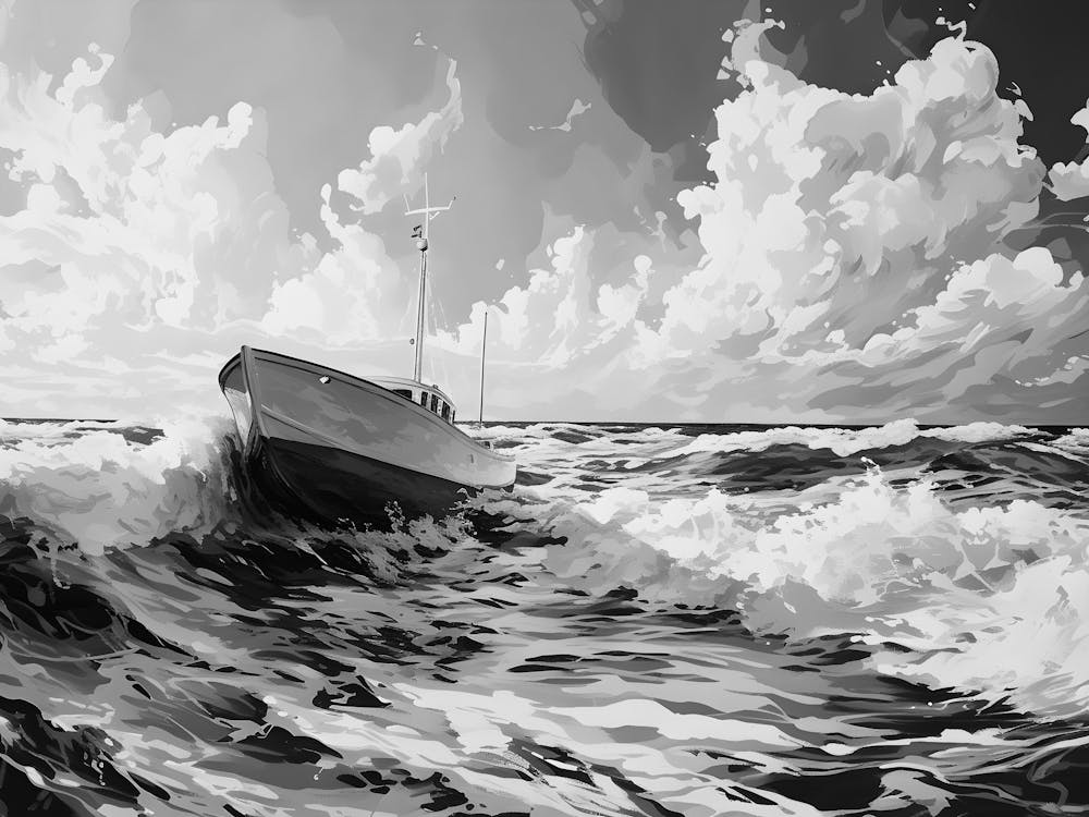 Boat In The Waves