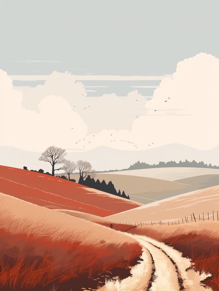 The North Downs Way England 1 Hiking Trail Landscape