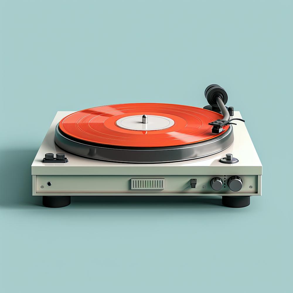 Alexey Hrom Music Wall Art Retro Groovy Print Record Player In