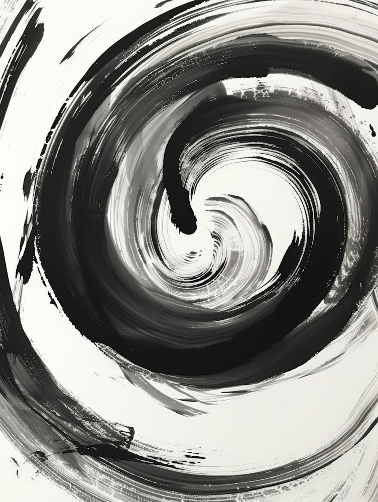 Black And White Swirl 1