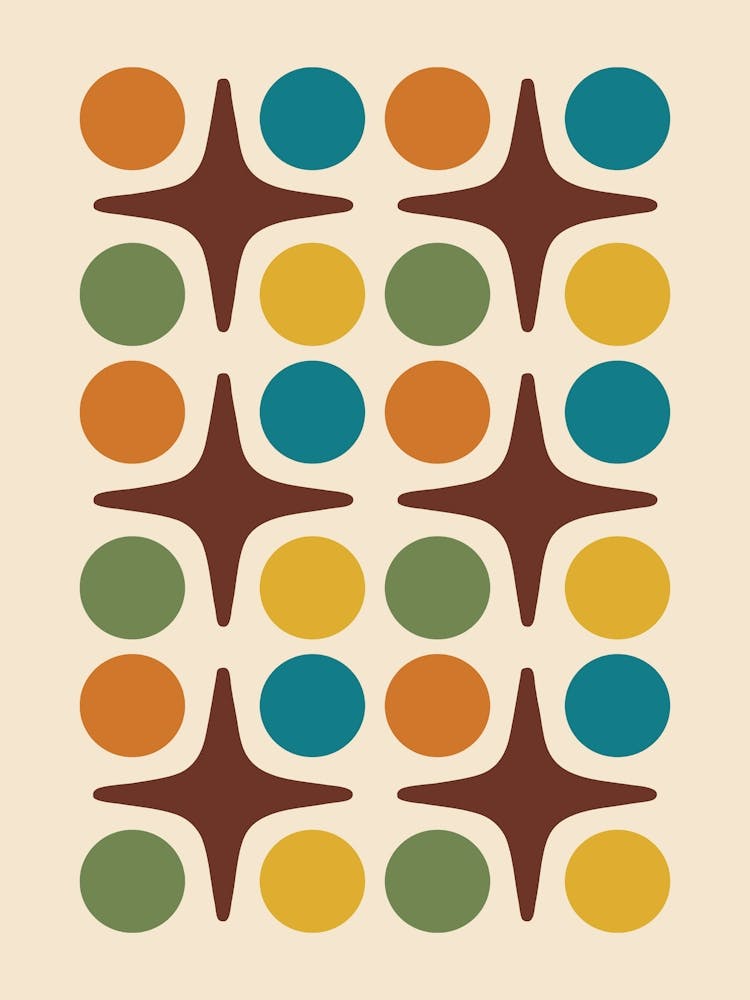 Mid Century Modern Starburst Composition
