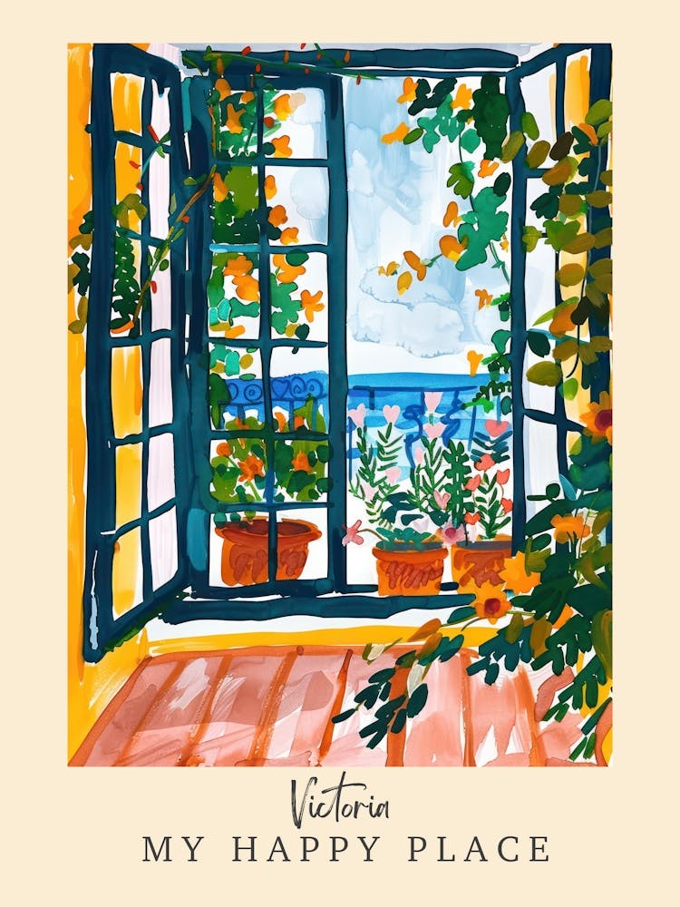 Mon Endroit Heureux Victoria 2 Affiche de Voyage