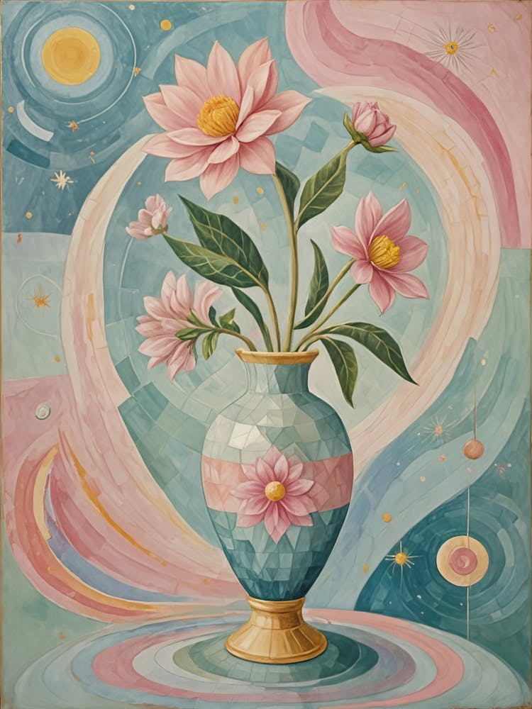 Cosmic Flowers In A Vase