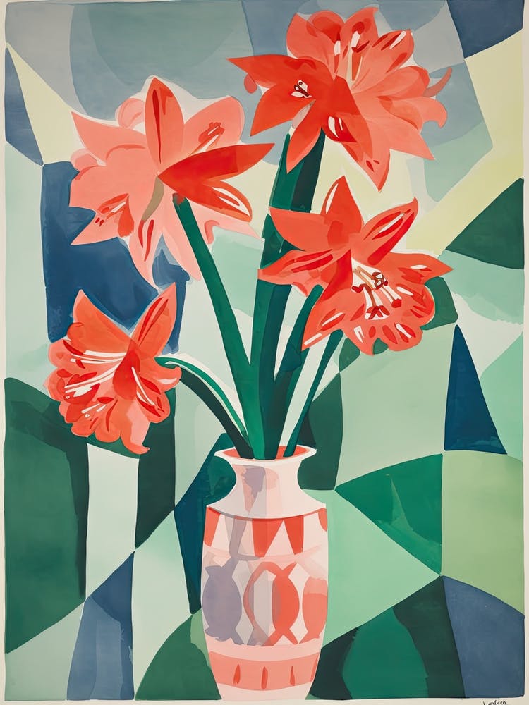 Amarillys Flower Illustration 1