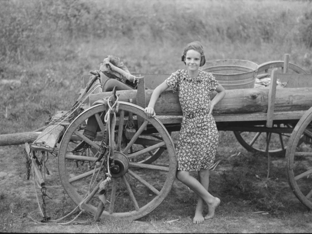 Untitled Photo, Possibly Related To Farm Girl Leaning On Wagon, Near Morganza, Louisiana By Russell Lee