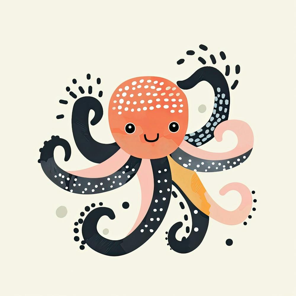 Charming Illustration Octopus 1