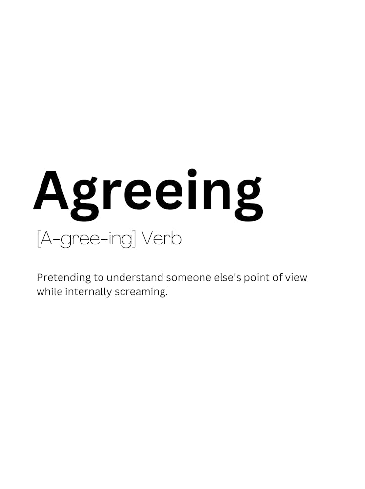 Agreeing Definition Meaning